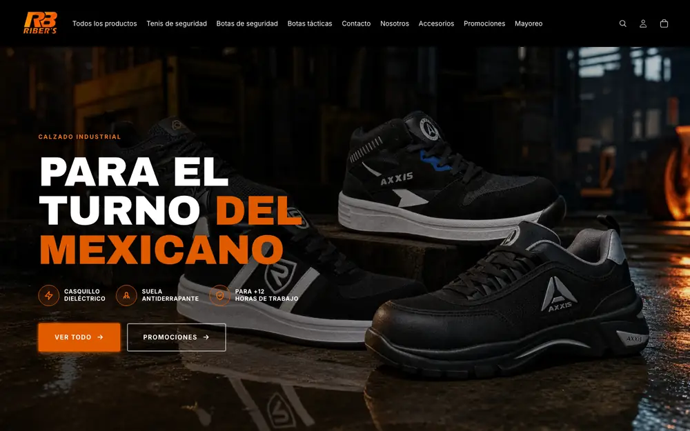 Riber's: captura real de ribers.mx